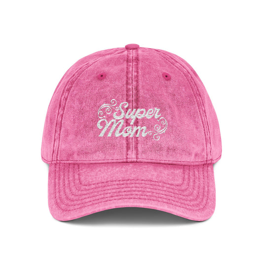 Super Mom Vintage Cap / Embroidered