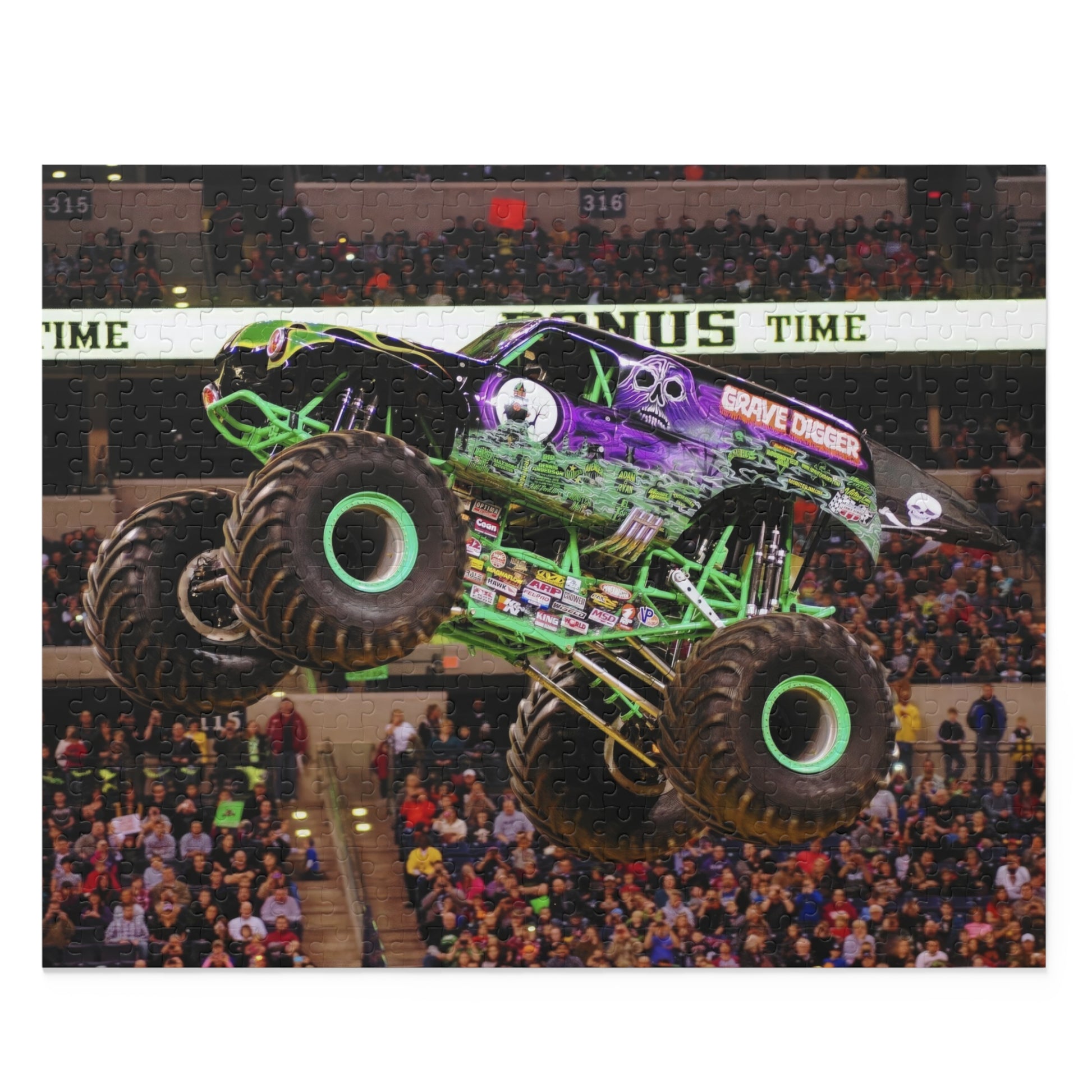 Grave Digger Monster Truck Puzzle - 120, 252, or 500-Piece Fun for Kids & Adults