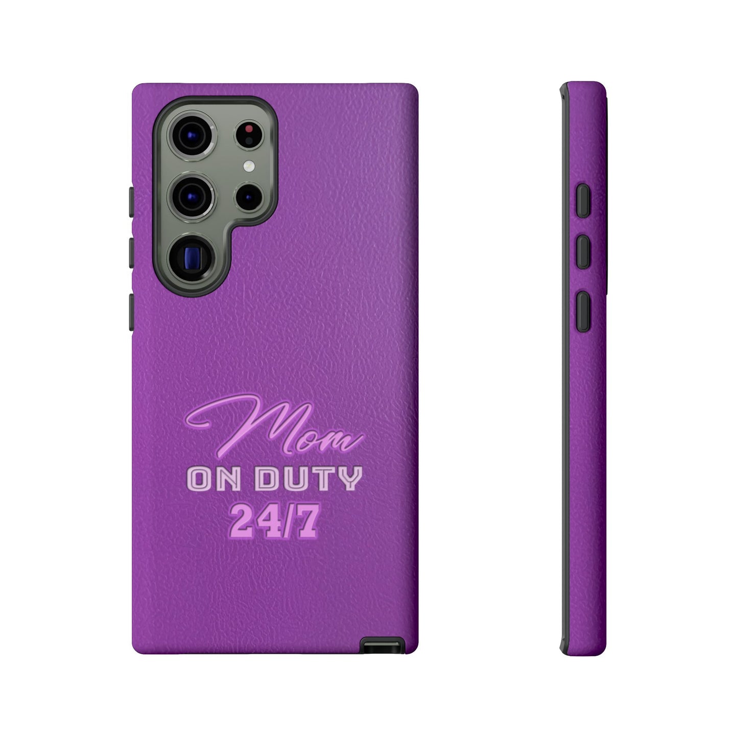 Mom On Duty Impact-Resistant Case, Purple Case for Mothers