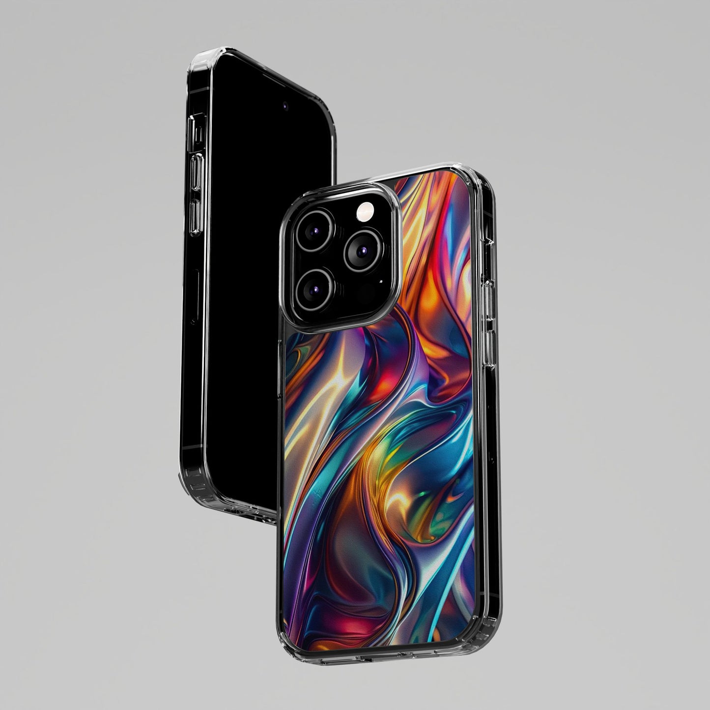 Colorful Clear Case for iPhone – Abstract Art Design