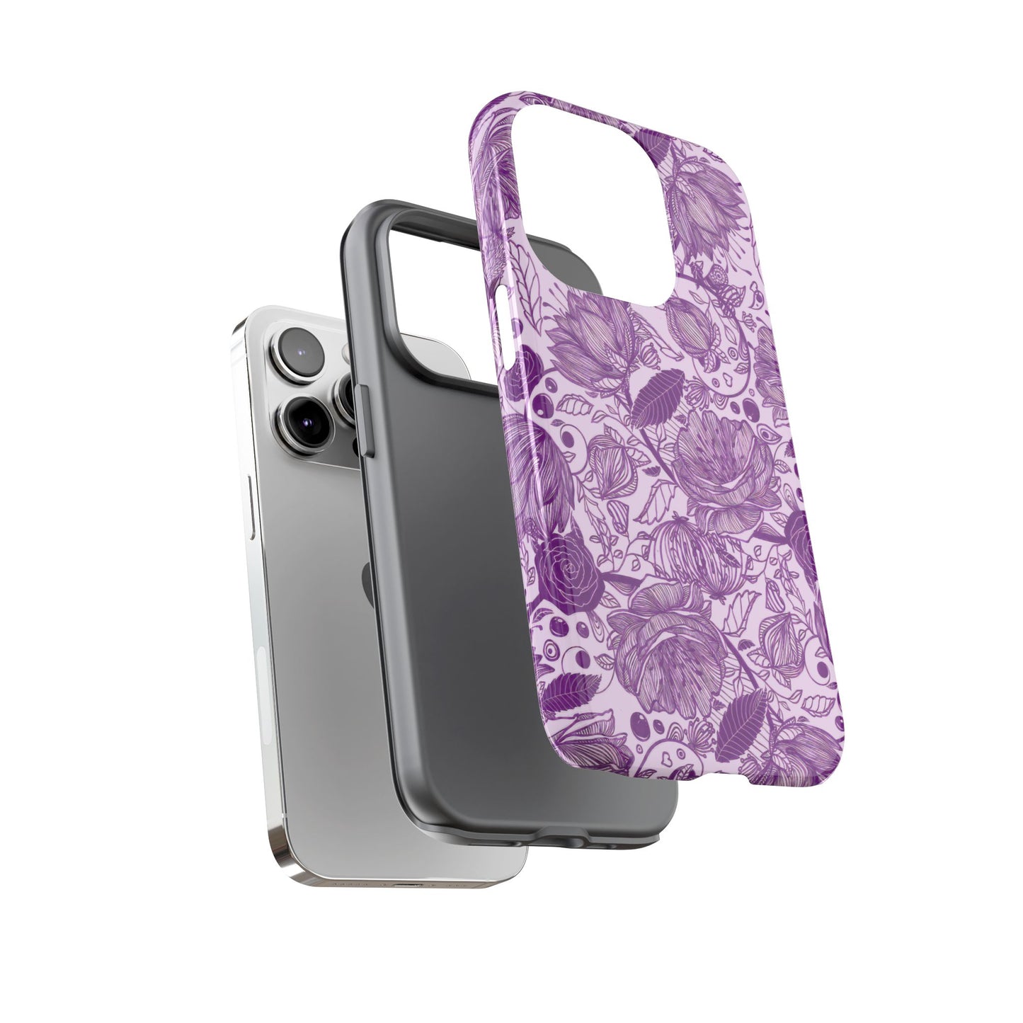 Graphical Garden: Purple Edition iPhone Tough Cases
