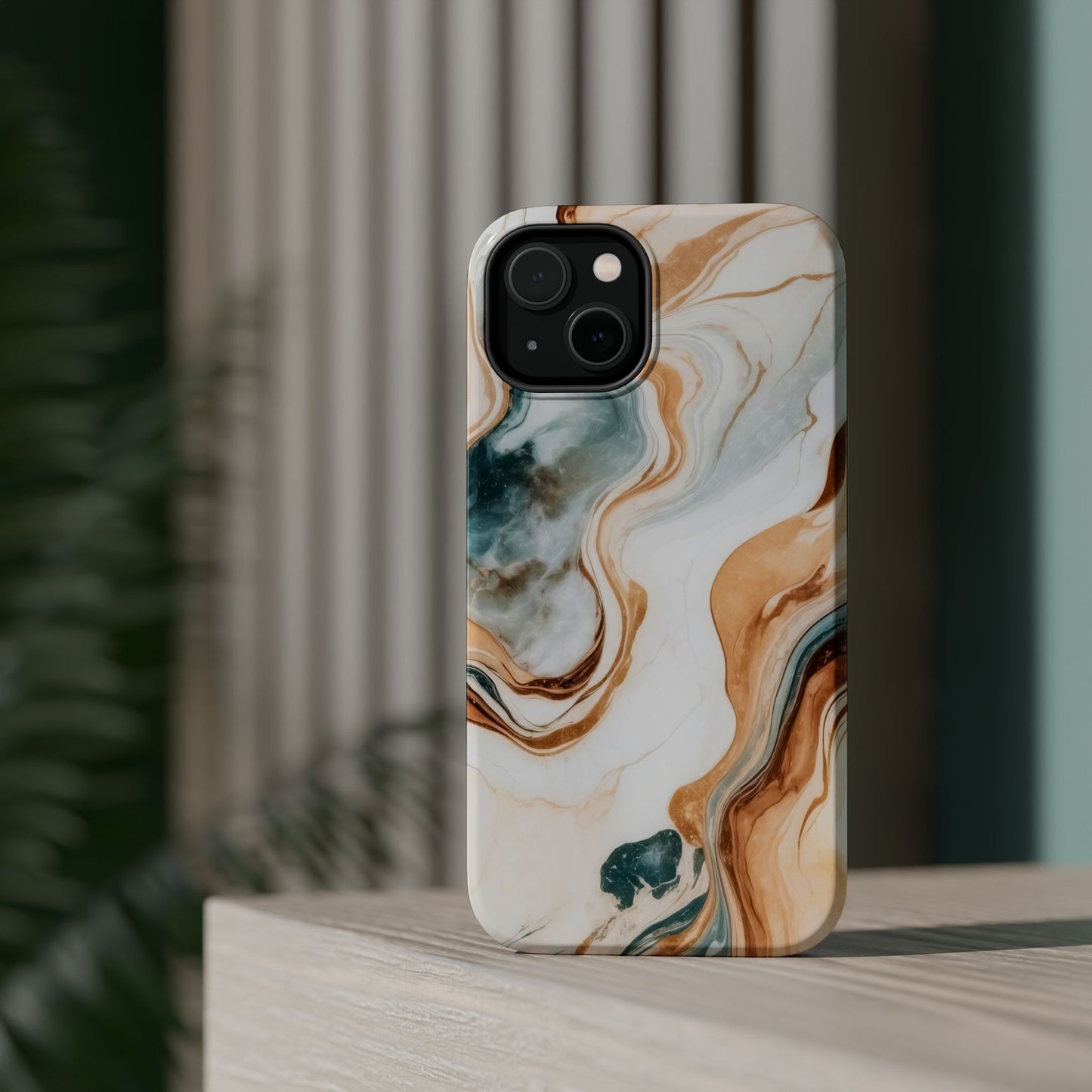 Stylish Magnetic Phone Cases, Abstract Marble Design for Everyday Use