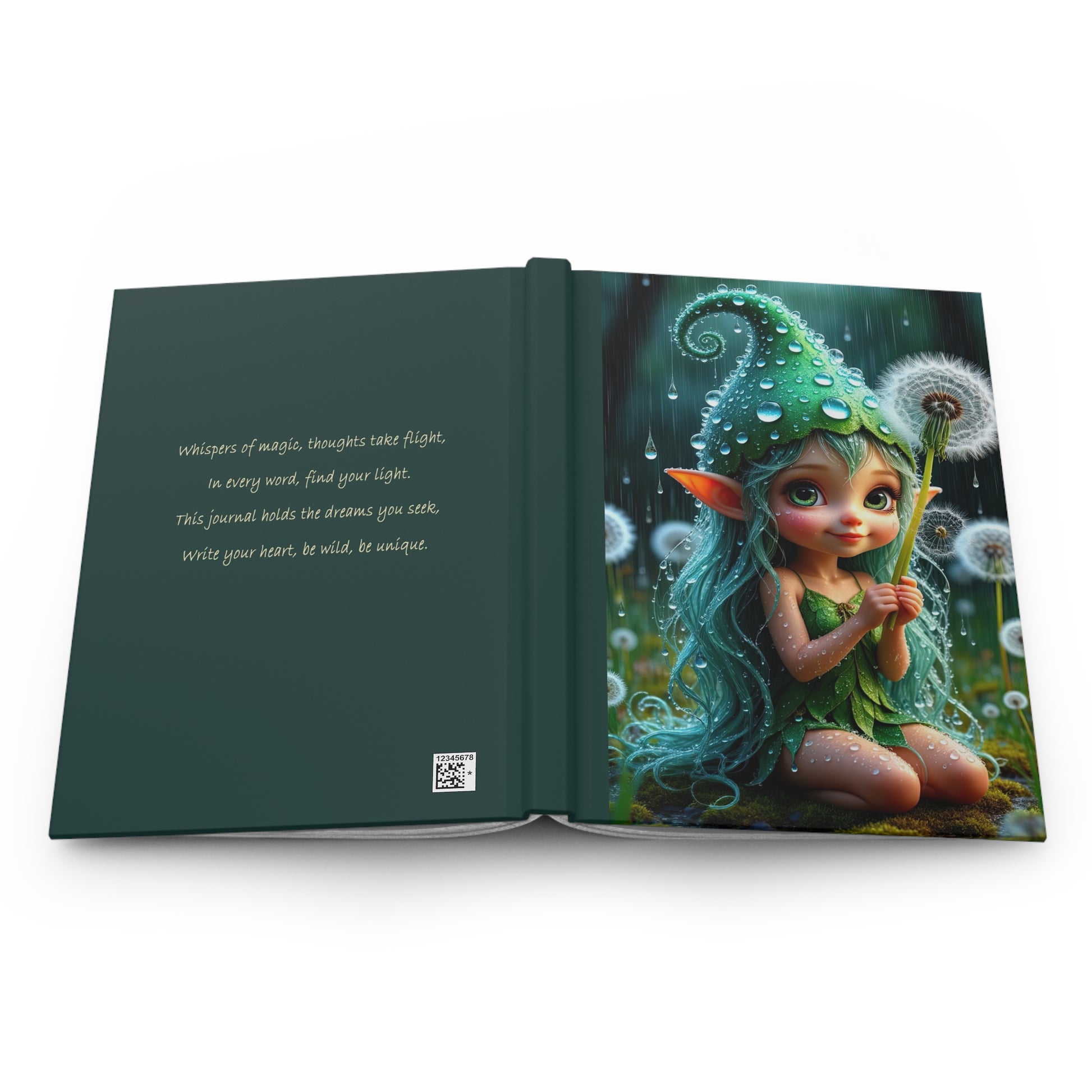 Whimsical Fairy Journal, Nature Inspired Notebook, Magic Doodle Diary