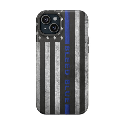 Police Magnetic Phone Cases, Bleed Blue