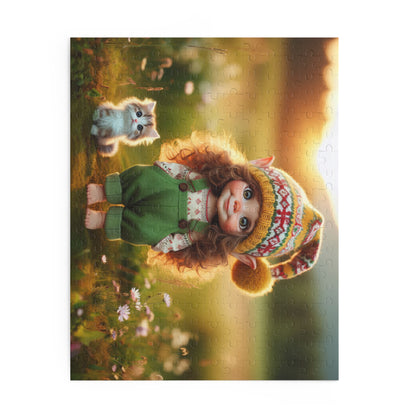 Franchesca Elf with Her Kitten Puzzle, 120, 252 or 500 pieces