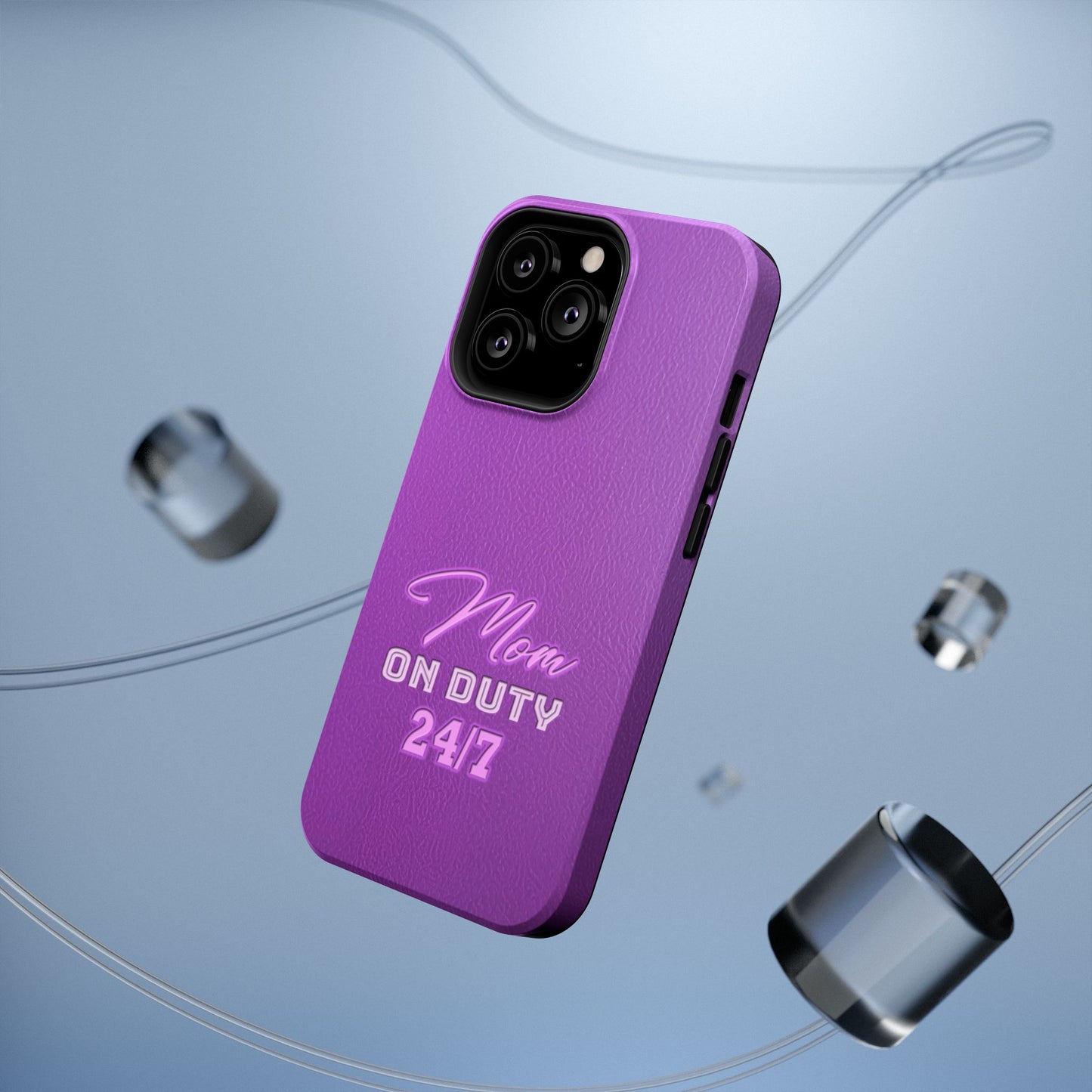 Mom On Duty Impact-Resistant Case, Purple Case for Mothers