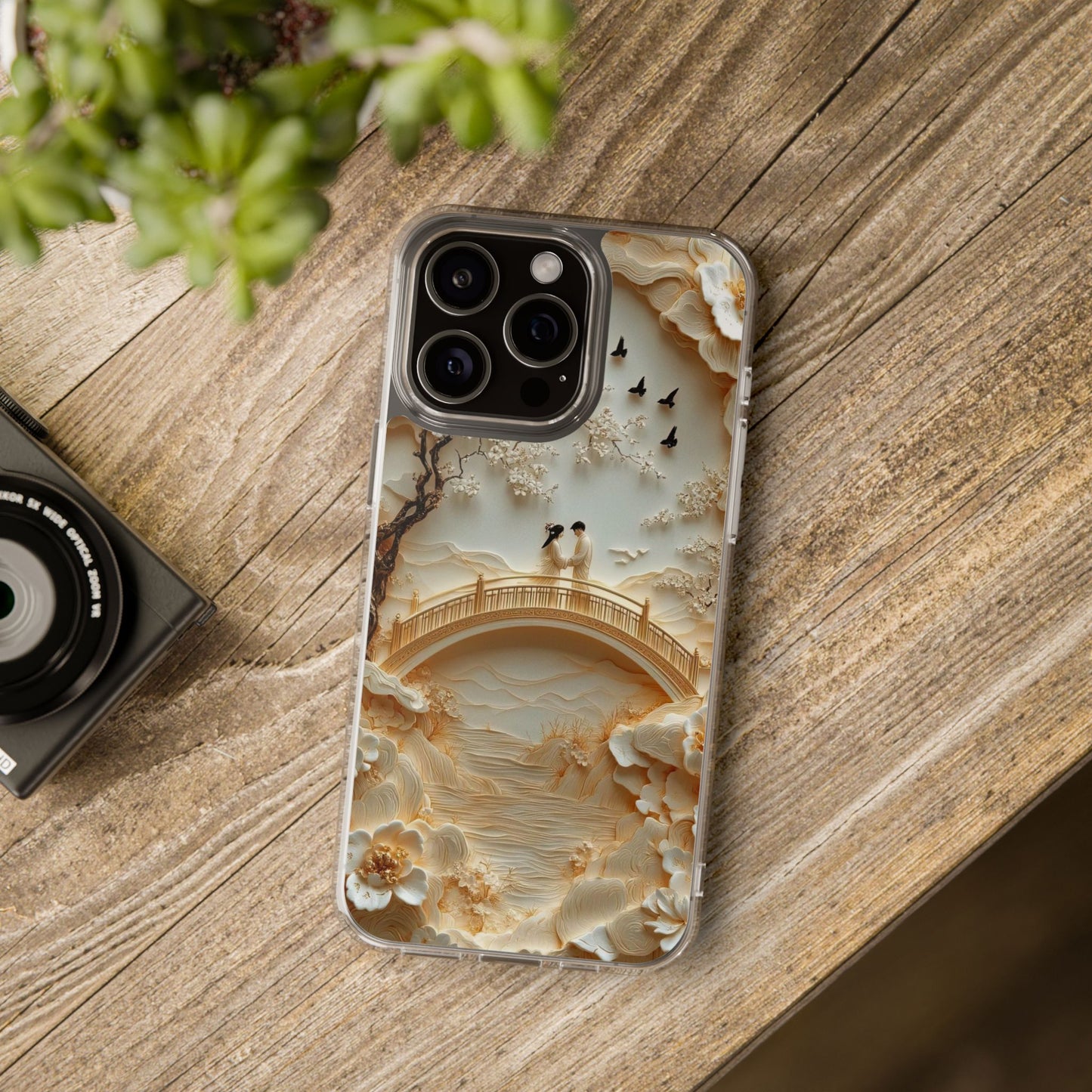 Romantic Couple 3D Effect Clear Cases,  Artistic Protective Cover