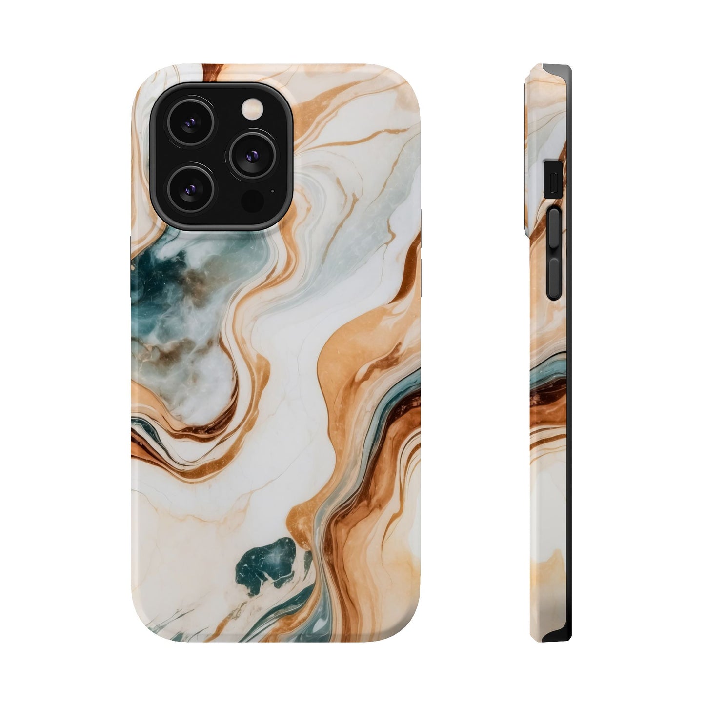 Stylish Magnetic Phone Cases, Abstract Marble Design for Everyday Use