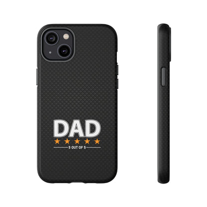 5-Star Dad iPhone Case - Tough Black Cover for Father's Day