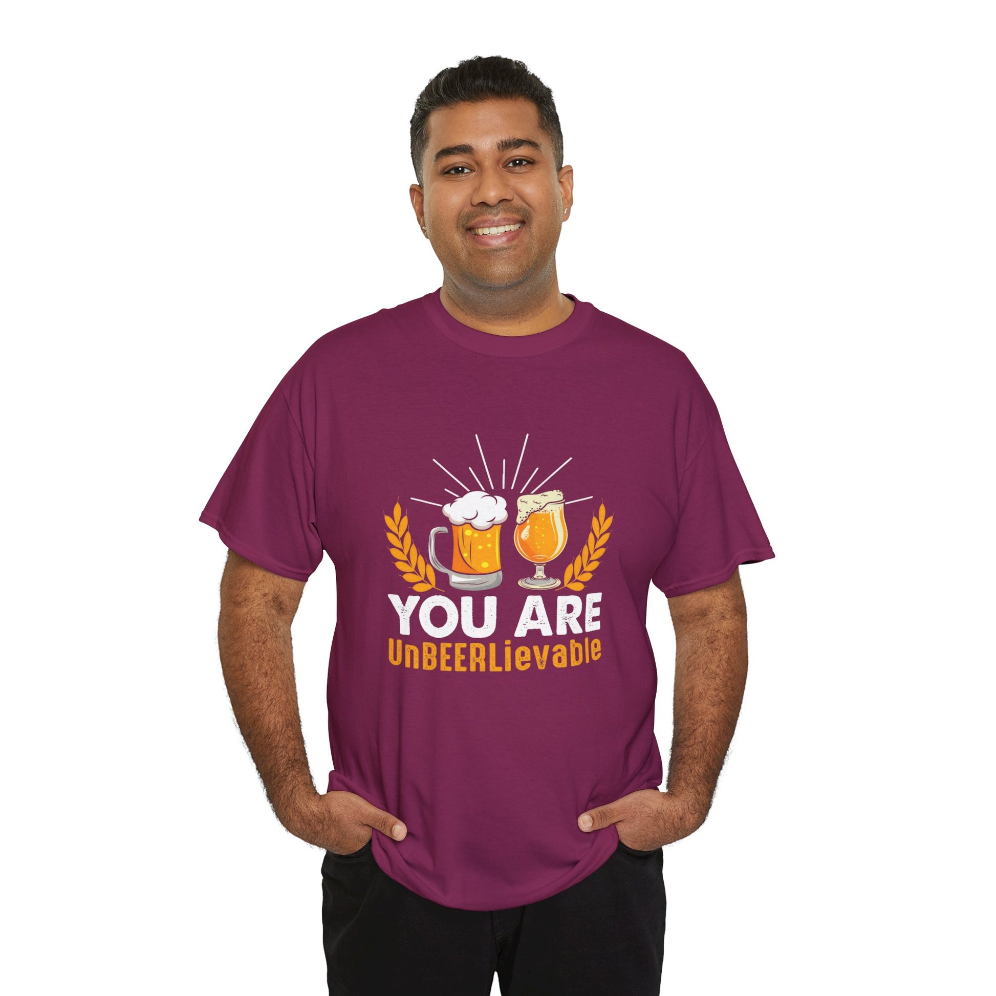 Funny Beer Slogan Tee, You Are UnBEERLievable
