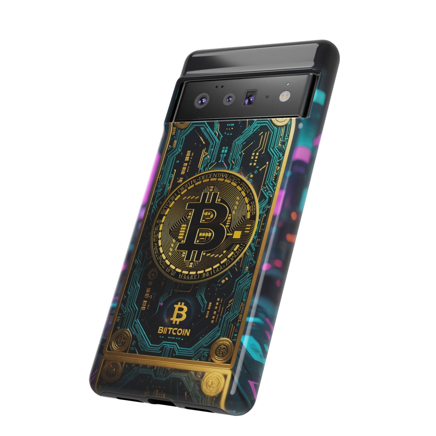 Bitcoin Google Pixel Phone Case - Tough Cases with Cryptocurrency Design