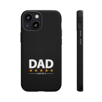 5-Star Dad iPhone Case - Tough Black Cover for Father's Day