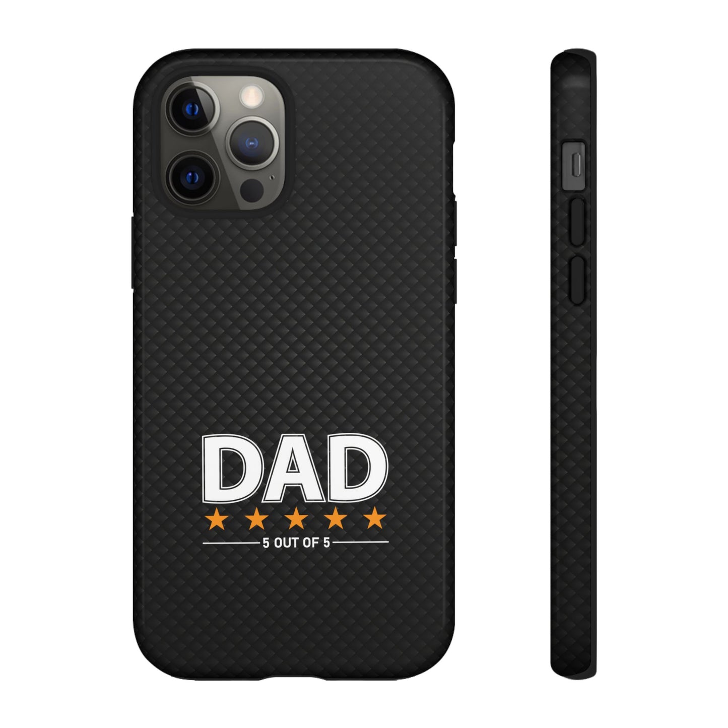 5-Star Dad iPhone Case - Tough Black Cover for Father's Day