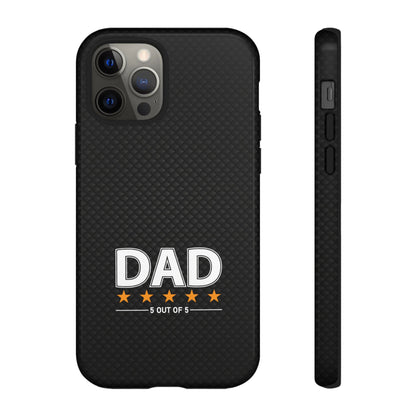 5-Star Dad iPhone Case - Tough Black Cover for Father's Day