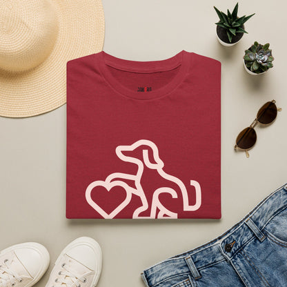 Dog Lover Unisex T-Shirt - At Least My Dog Loves Me