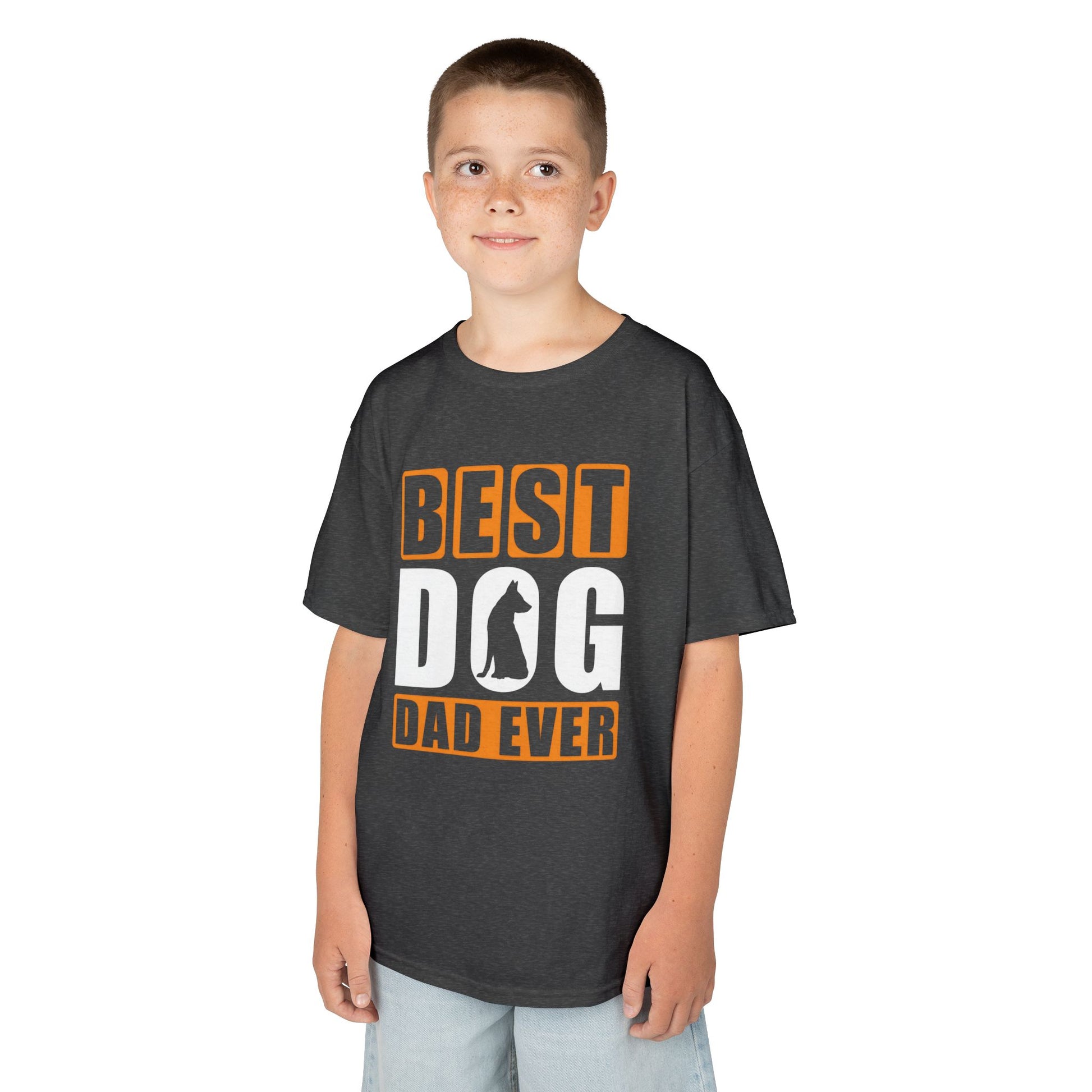 Kids Heavy Cotton™ Tee - Best Dog Dad Ever Design