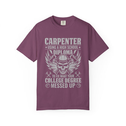 Carpenter T-Shirt - Unisex Garment-Dyed Tee for Skilled Trades
