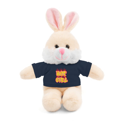 Cute Plush Animal with Hot Girl Tee for Birthdays, Baby Showers, Children, Gifts