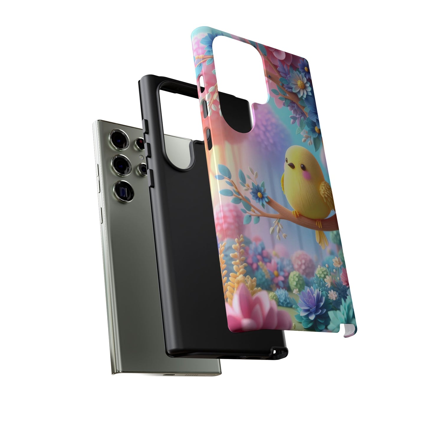 Colorful Bird Samsung Phone Case, Spring Vibe Mobile Shell