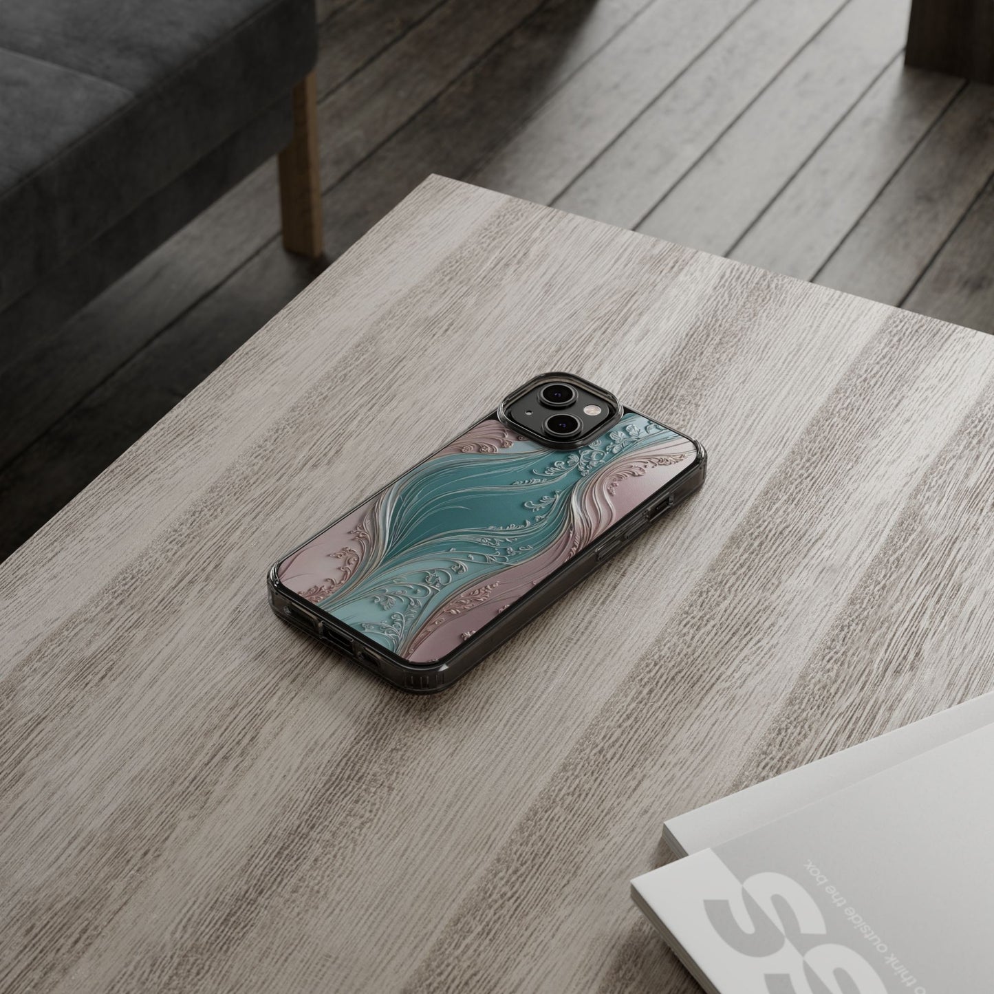 Elegant Clear Phone Cases,  Abstract Design