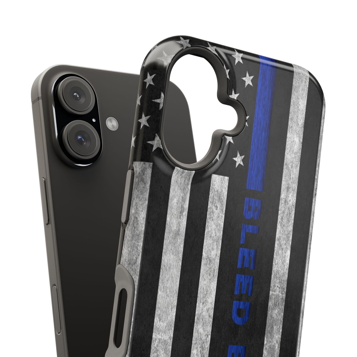 Police Magnetic Phone Cases, Bleed Blue