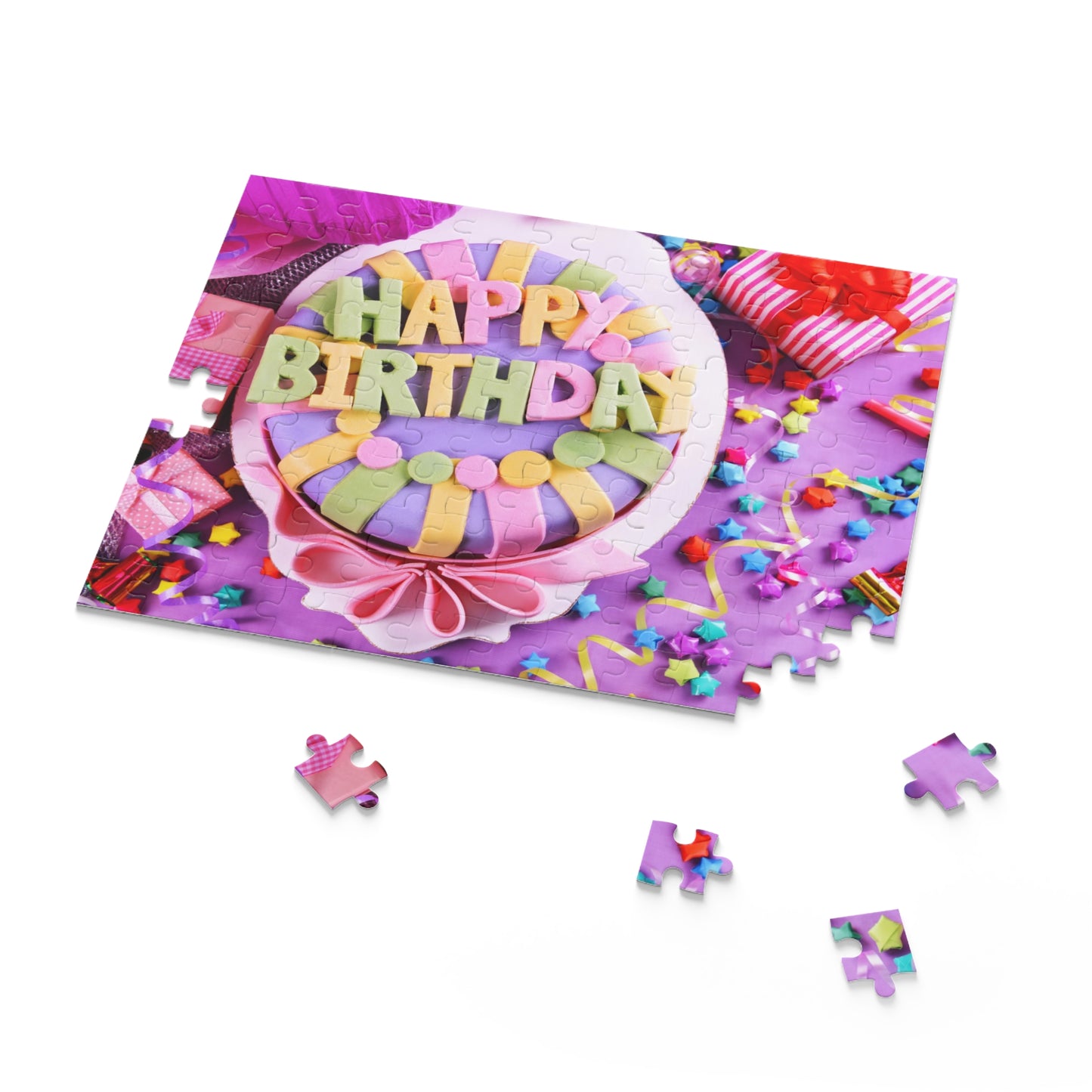 Happy Birthday Puzzle - Colorful 120/252/500-Piece Celebration Jigsaw