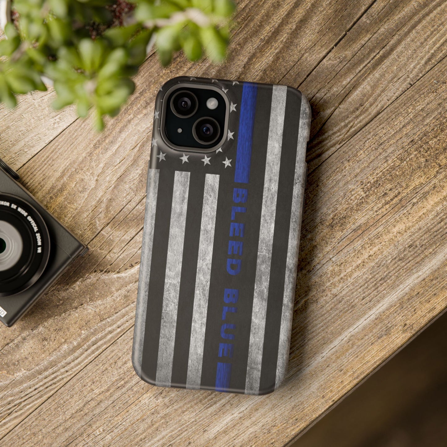Police Magnetic Phone Cases, Bleed Blue