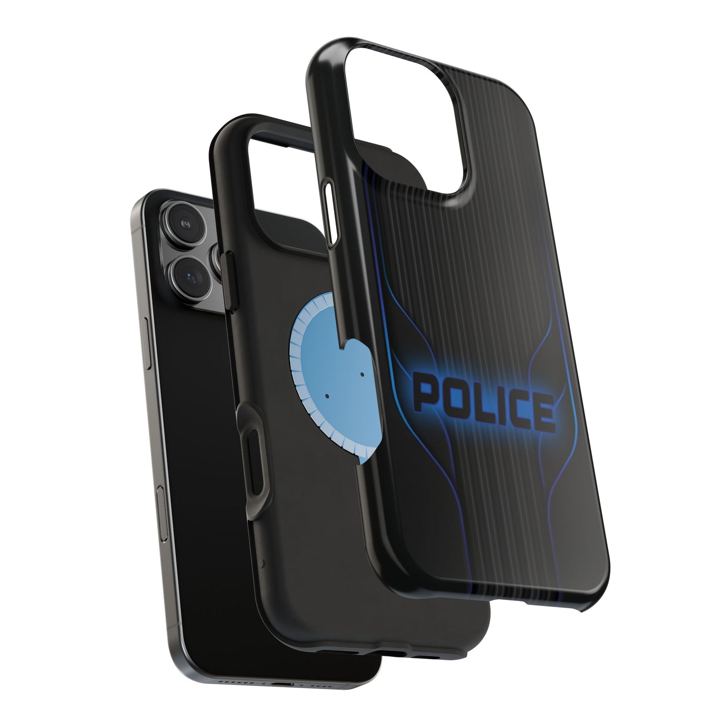Police Magnetic Phone Cases, Blue Light