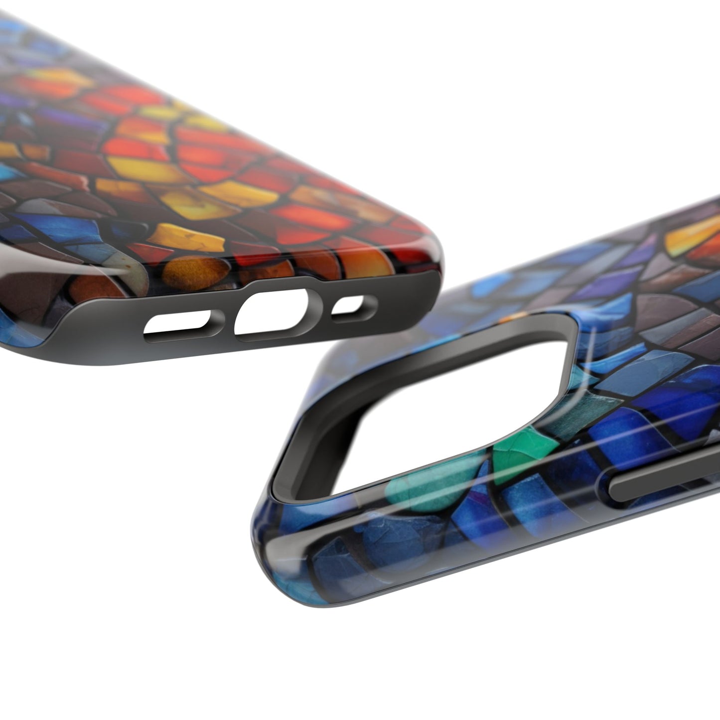 Stained Glass Impact-Resistant Phone Case, Colorful Phone Cover