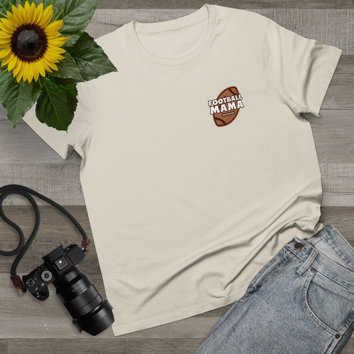 Football Mama Might Be Loud Mother Women’s Maple Tee