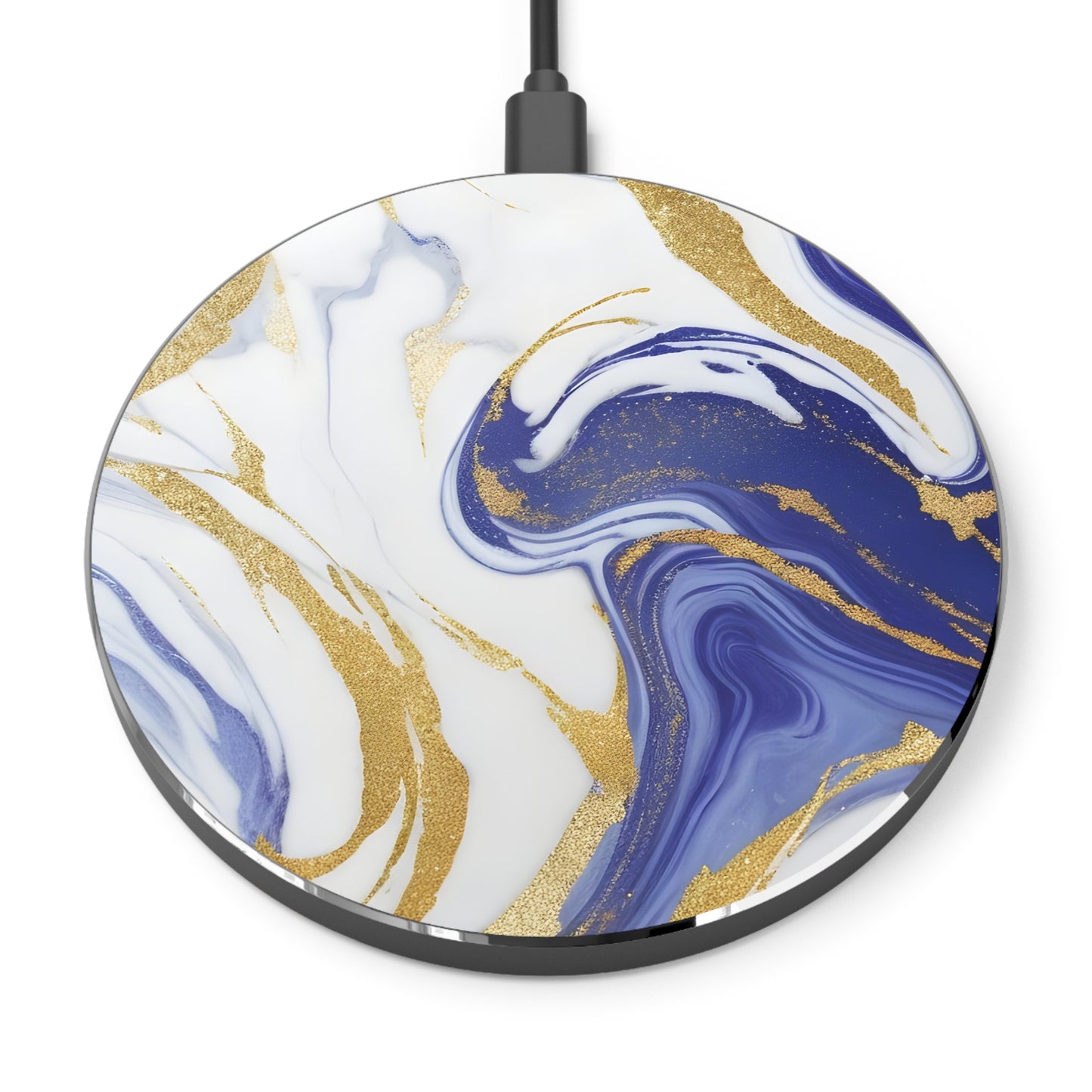 Elegant Marble 10W Qi Certified Fast Wireless Charging Pad