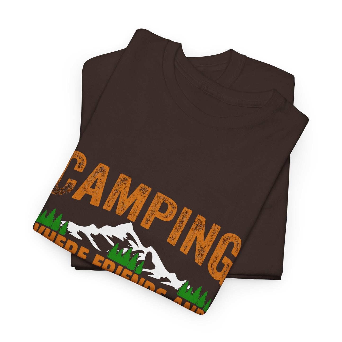 Camping Friends Unisex Heavy Cotton Tee - Perfect for Outdoor Adventures