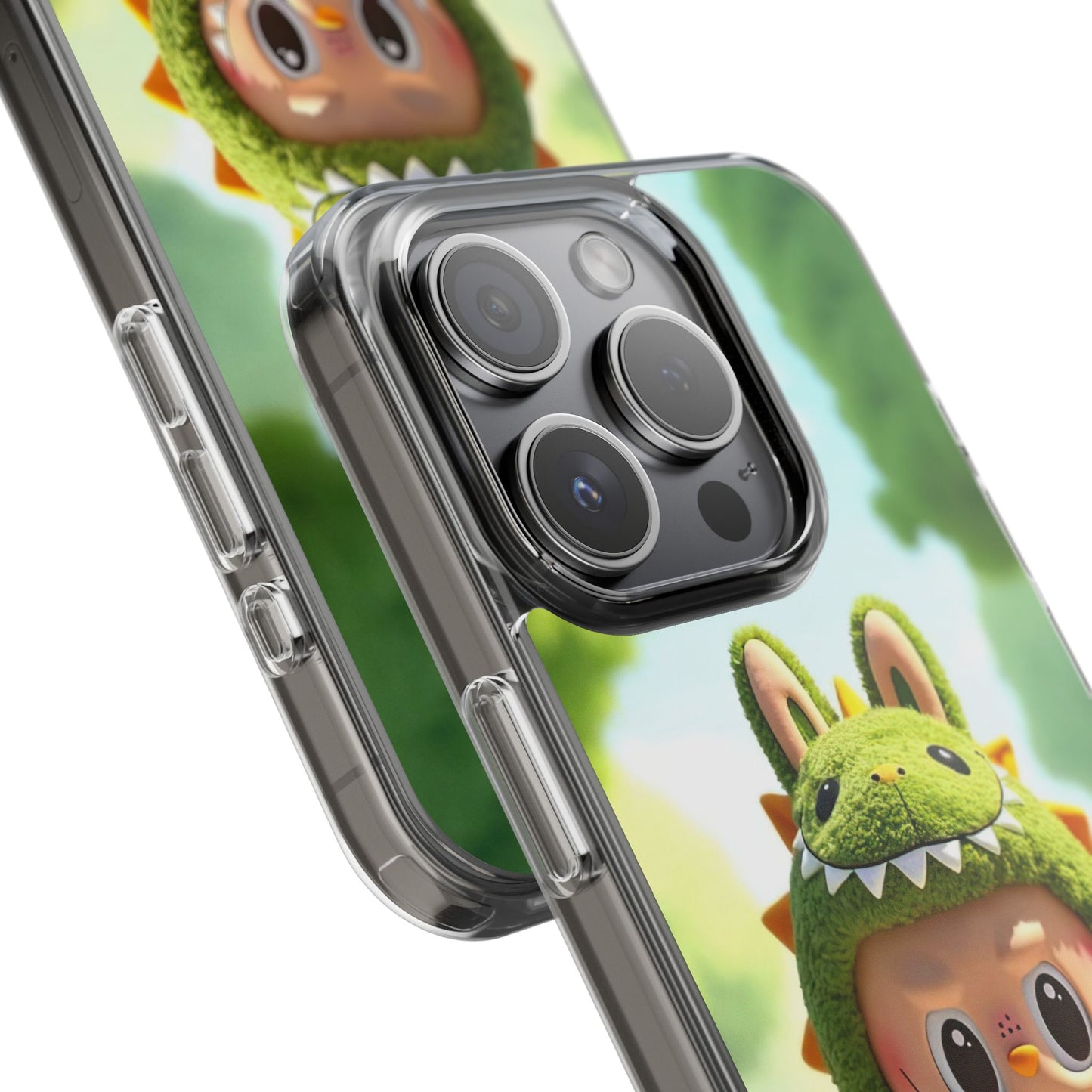 Copy of The Monsters Clear Case for iPhone Models – Playful Dinosaur Design