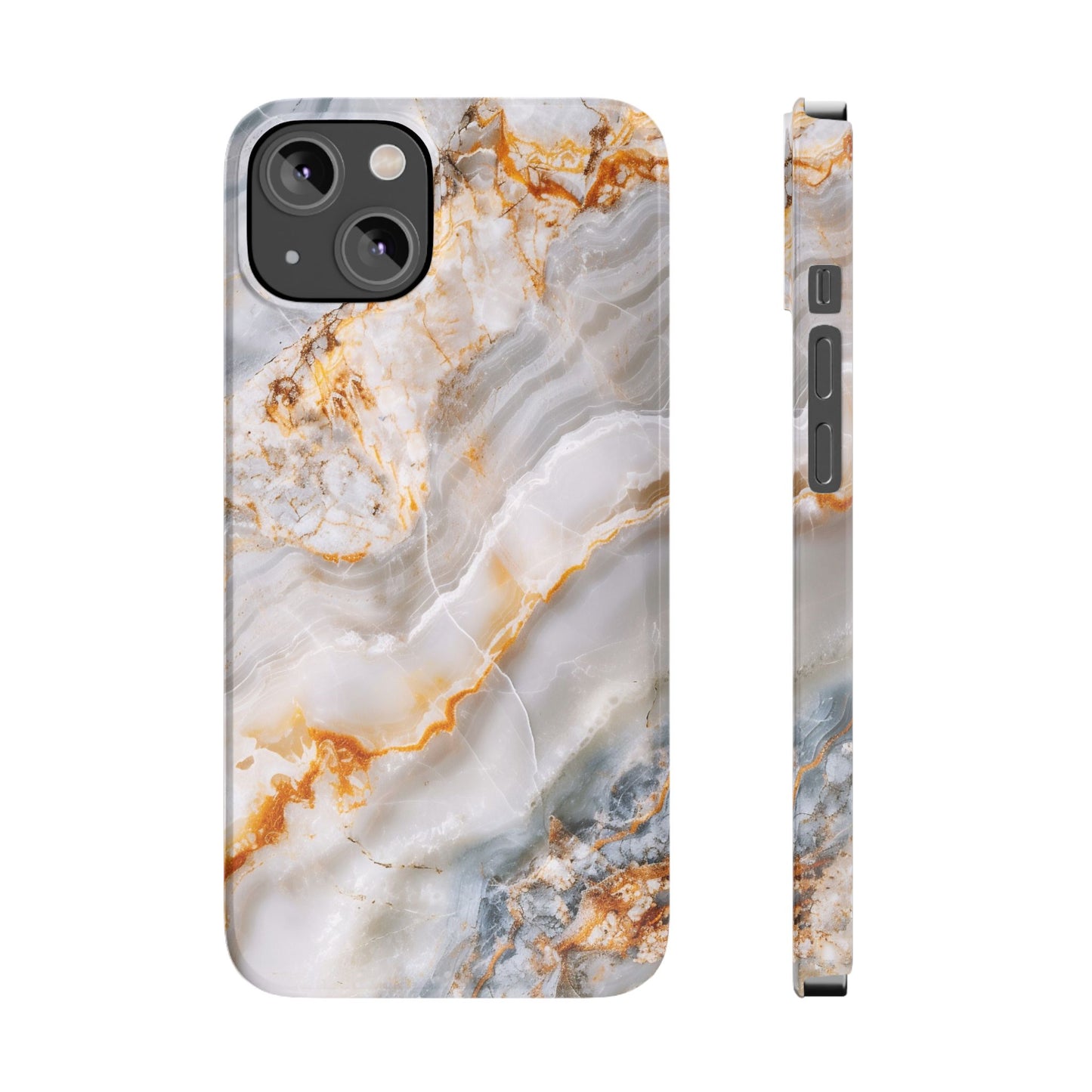 Pure Elegance Marble Slim Phone Cases, Modern Tech Decor