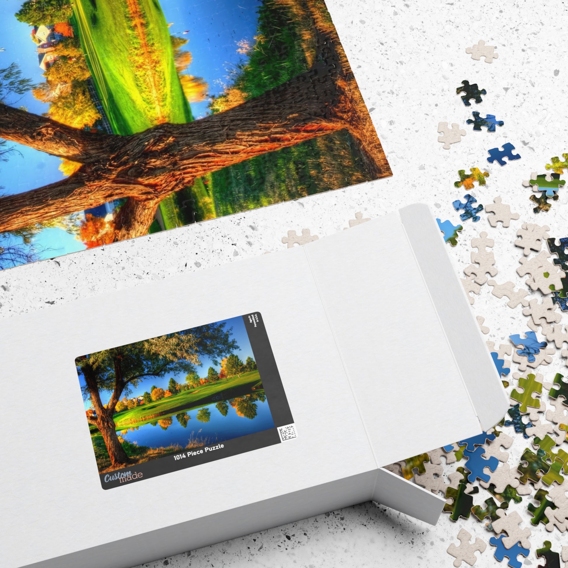 Scenic Landscape Puzzle - Green Leafed Trees and Lawn 1014 pcs