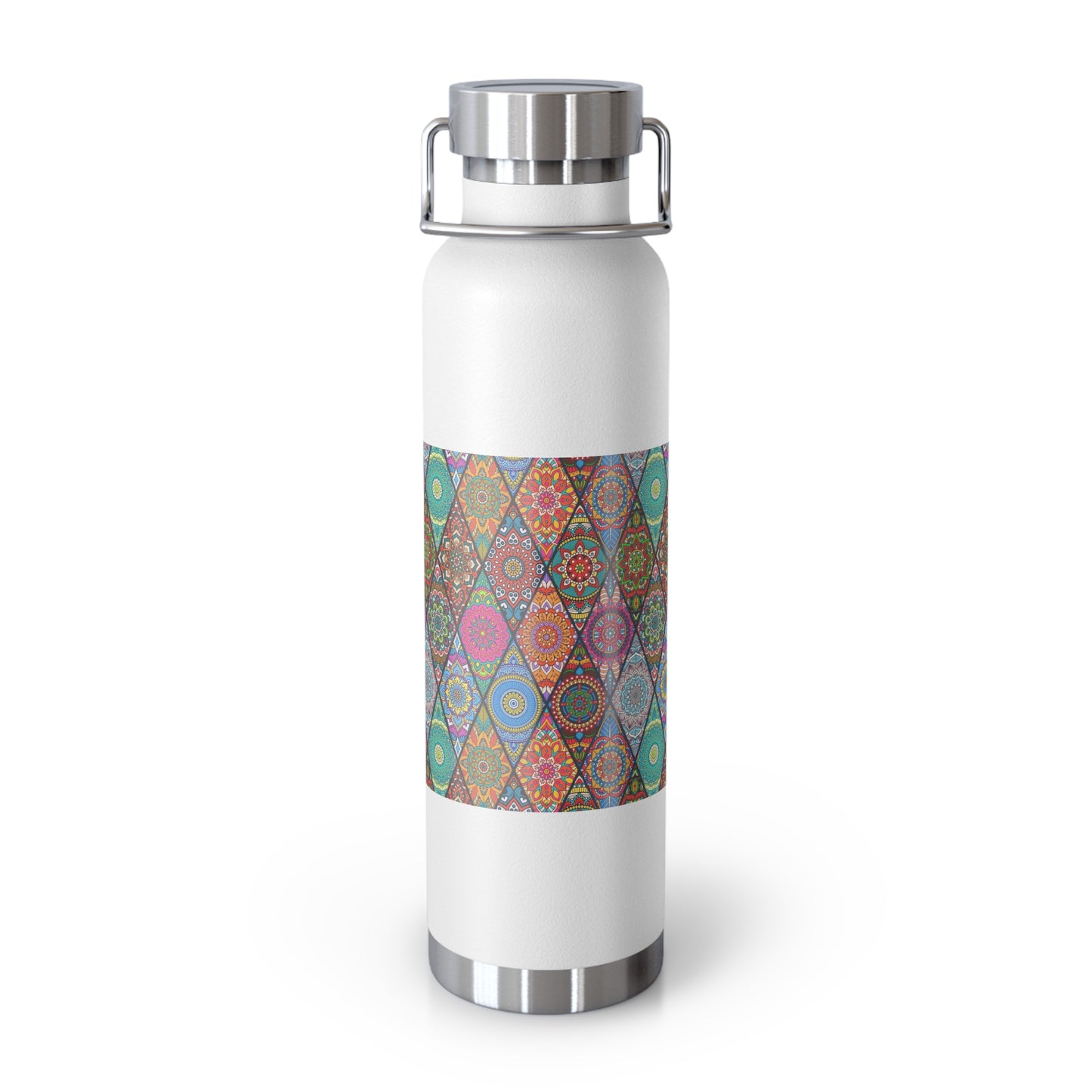 Mandala Argyle Copper Vacuum Insulated Bottle, 22oz