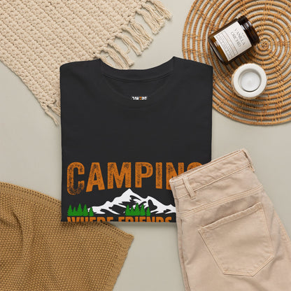 Camping Friends Unisex Heavy Cotton Tee - Perfect for Outdoor Adventures