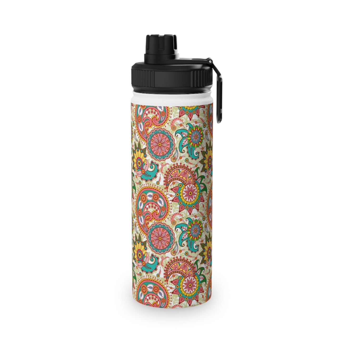 Indian Breath Stainless Steel Water Bottle, Sports Lid