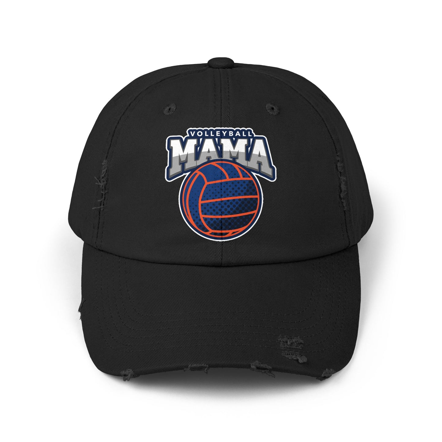 Volleyball Mama Unisex Distressed Cap