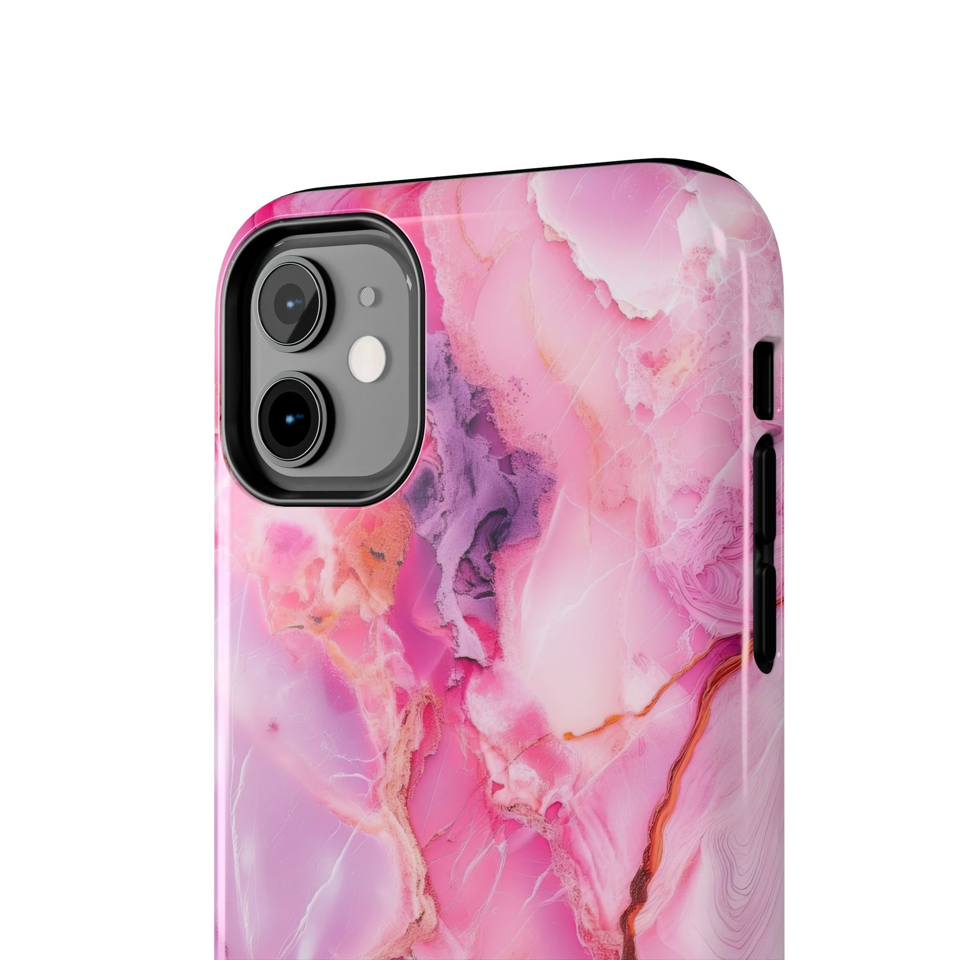 Pink Marble Tough Cases for iPhone, Stylish Protective Covers