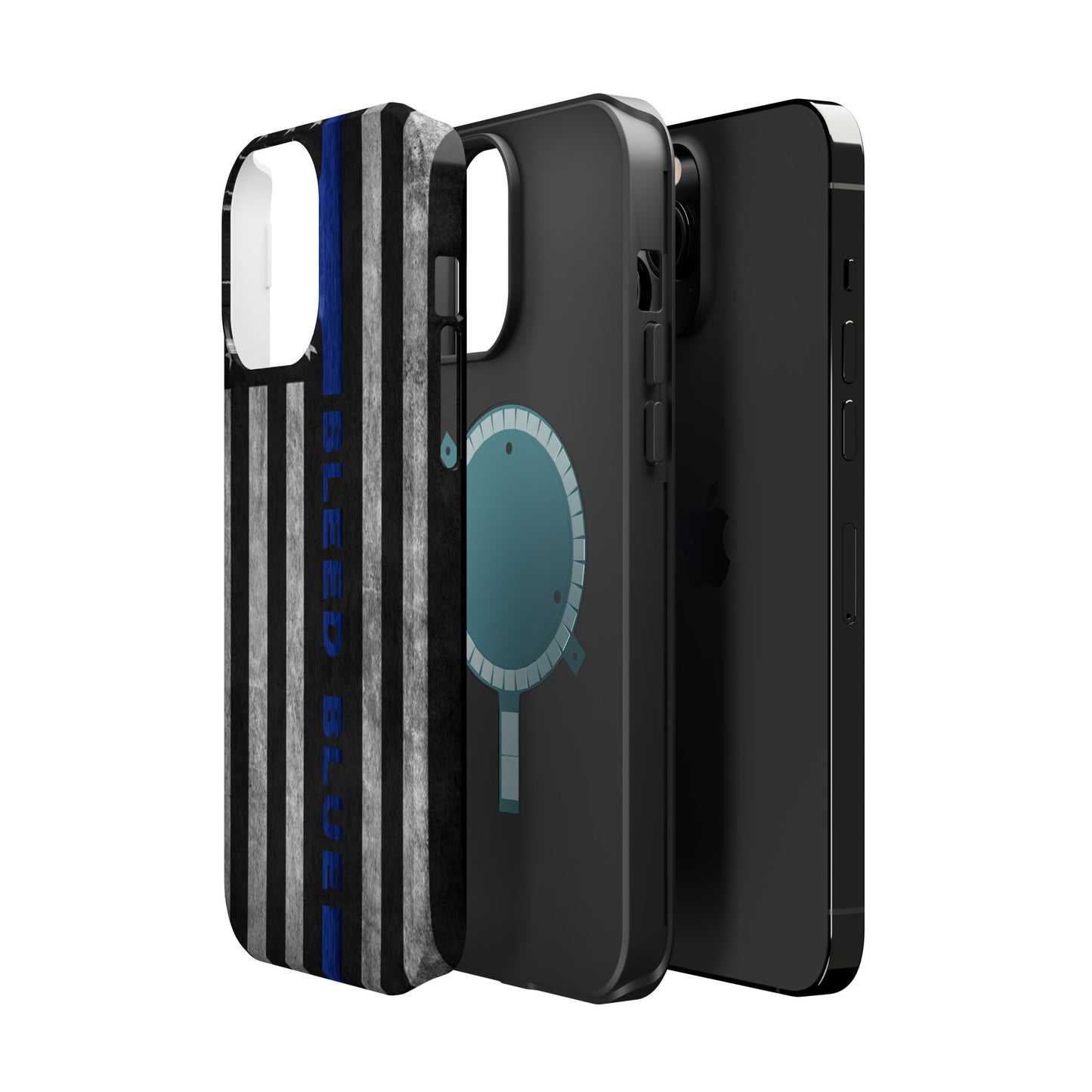 Police Magnetic Phone Cases, Bleed Blue