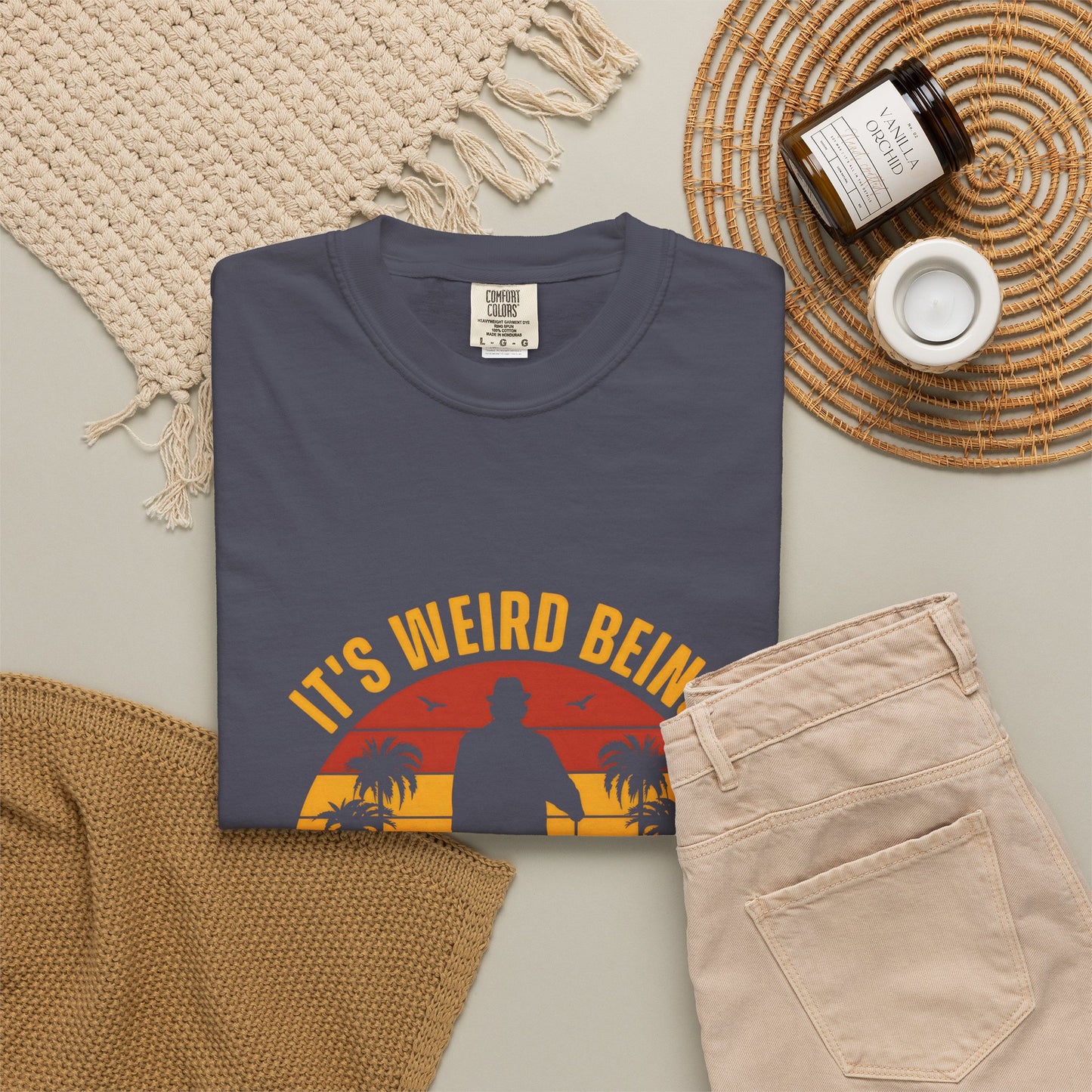 "It's Weird Being the Same Age as Old People" - Funny Unisex Garment-Dyed T-Shirt