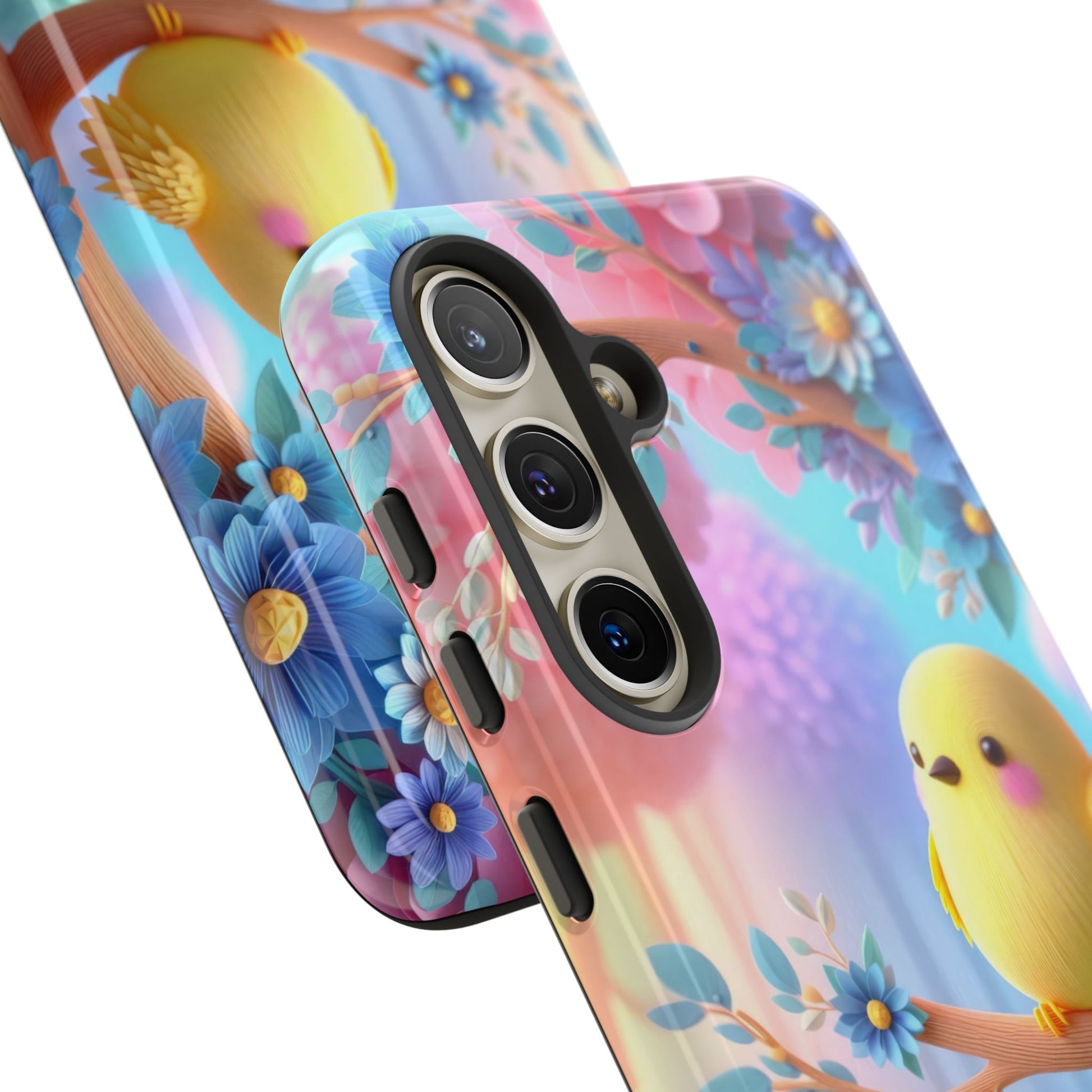 Colorful Bird Samsung Phone Case, Spring Vibe Mobile Shell