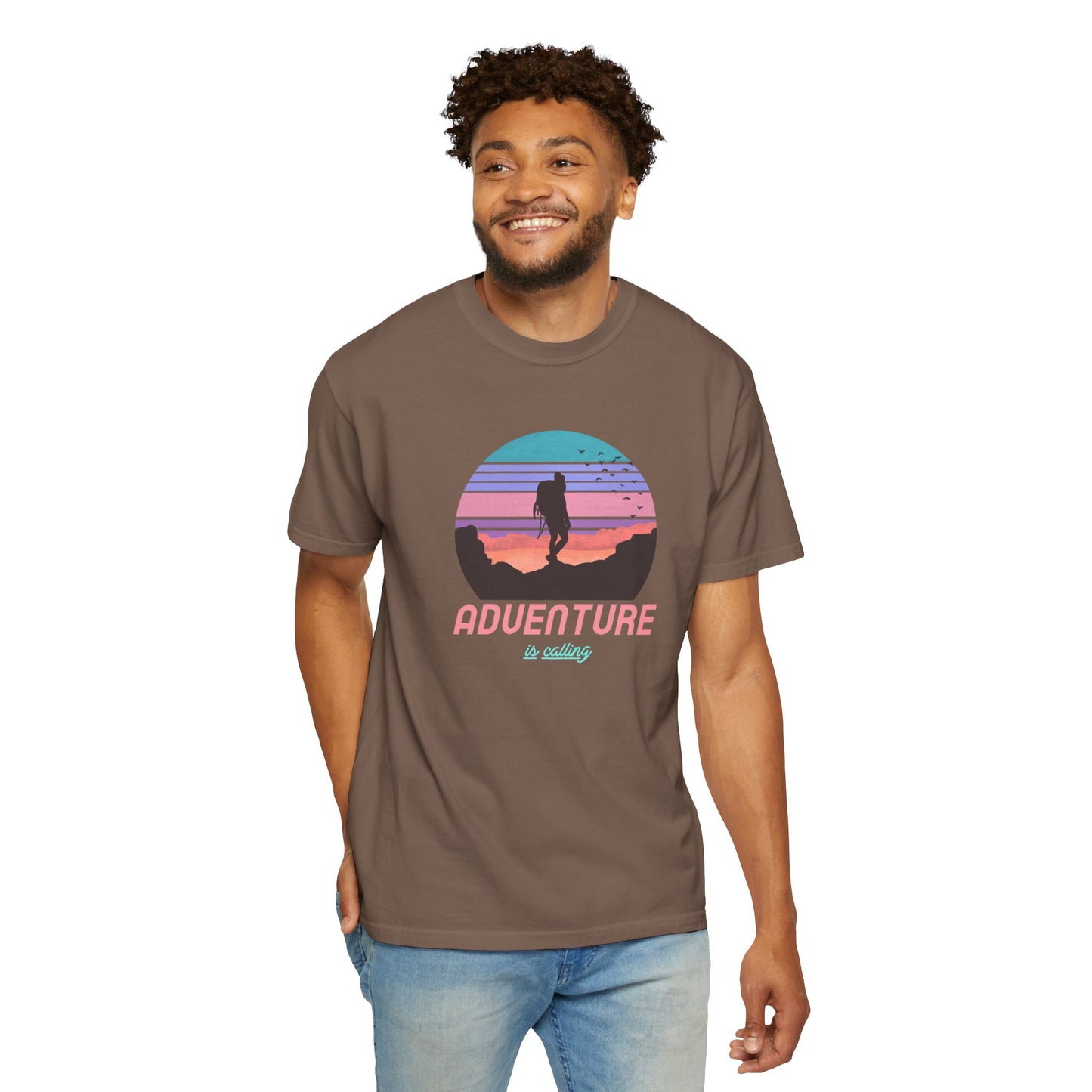 Adventure Is Calling Unisex Garment-Dyed T-shirt