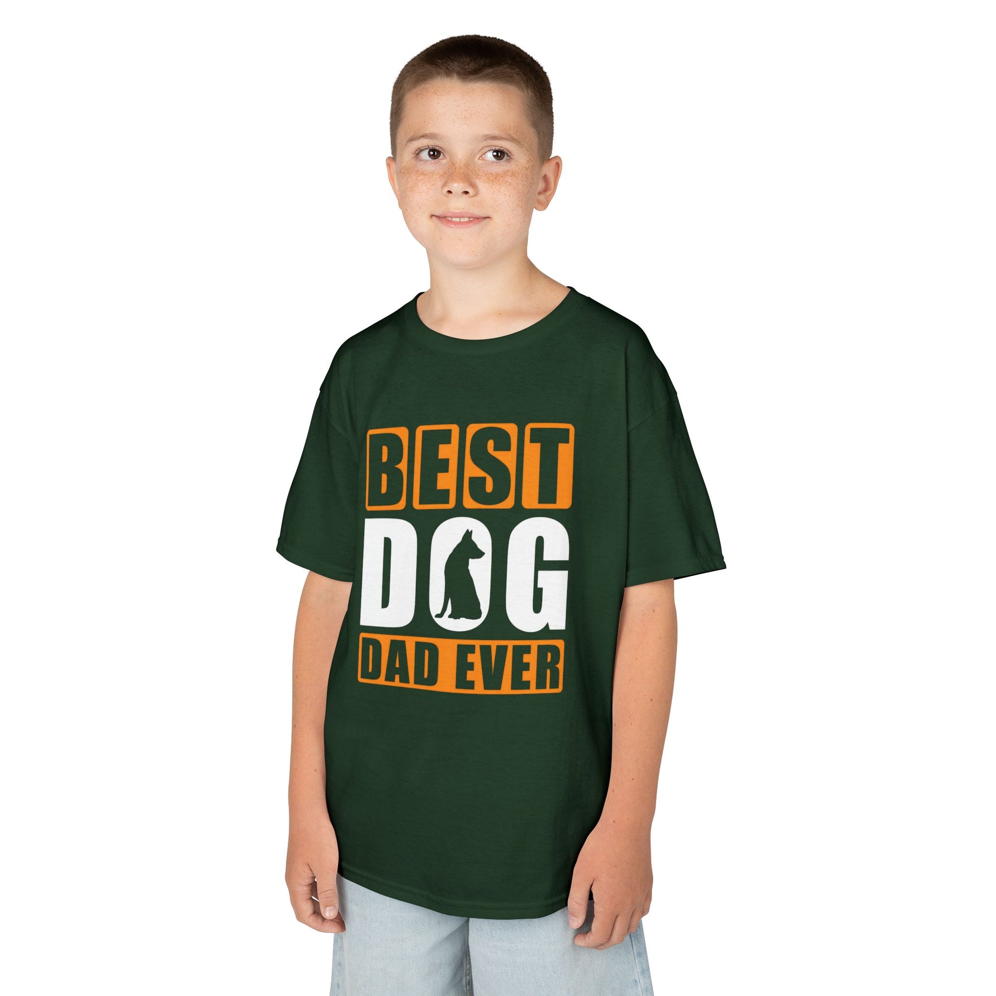 Kids Heavy Cotton™ Tee - Best Dog Dad Ever Design