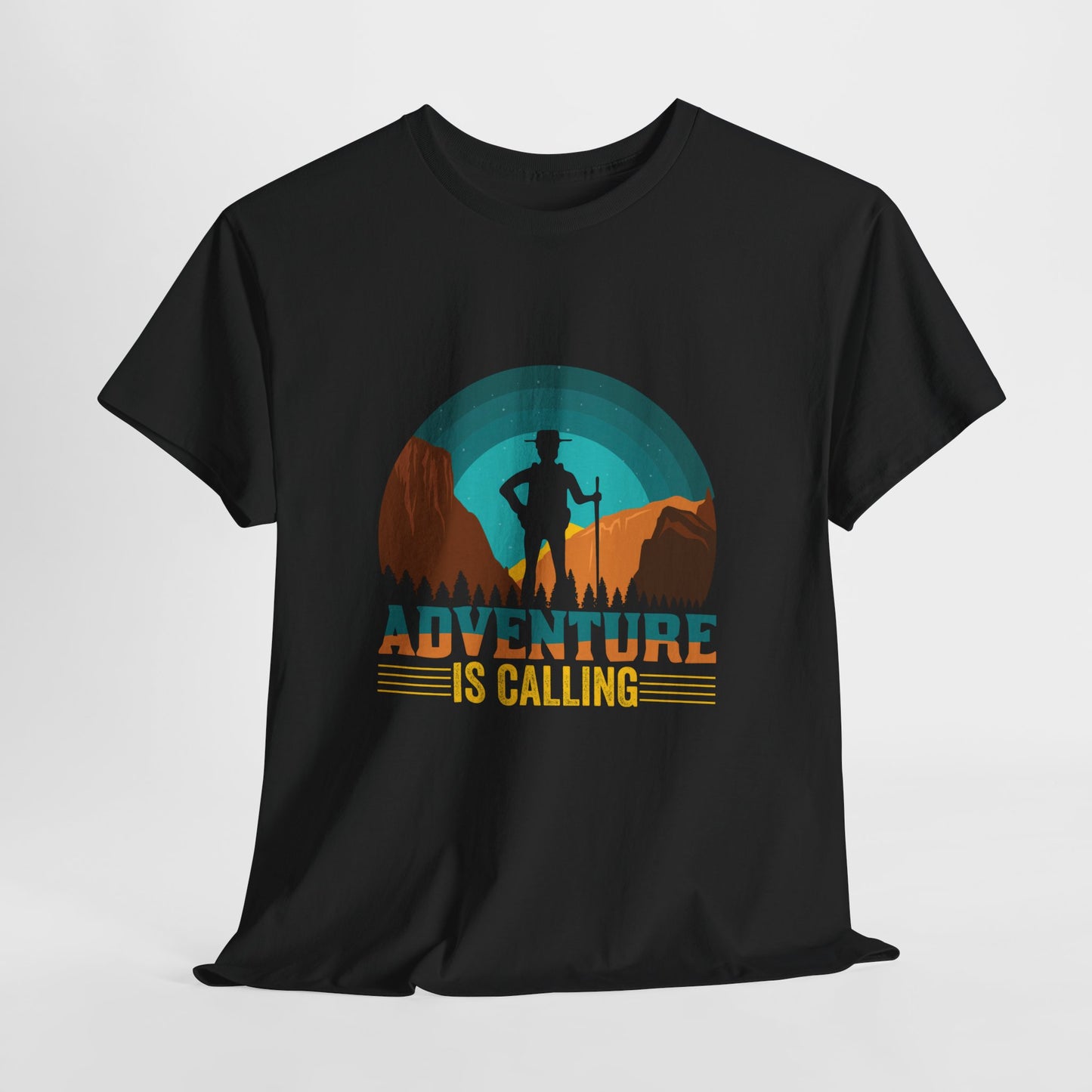 Adventure Is Calling Unisex Heavy Cotton Tee - Perfect for Outdoorsy Souls