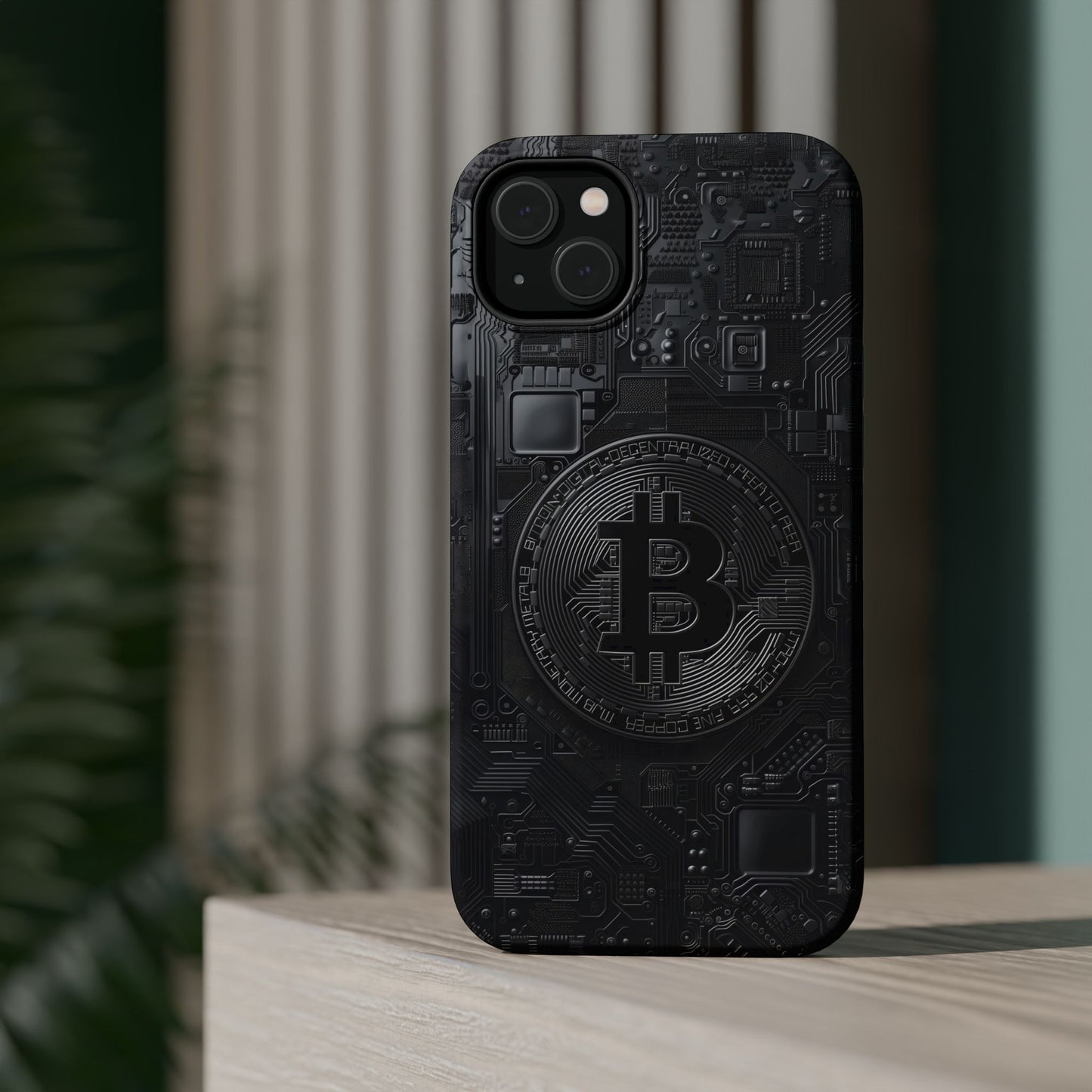 Black Bitcoin Magnetic iPhone Cases - Ideal for Tech Enthusiasts