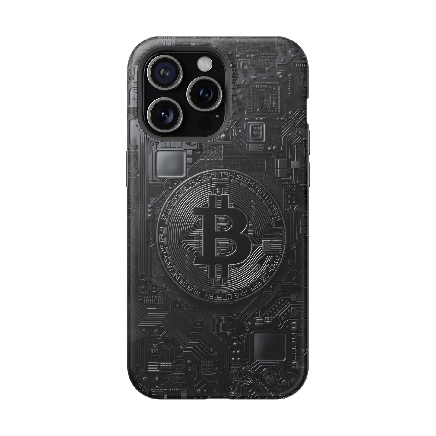 Black Bitcoin Magnetic iPhone Cases - Ideal for Tech Enthusiasts
