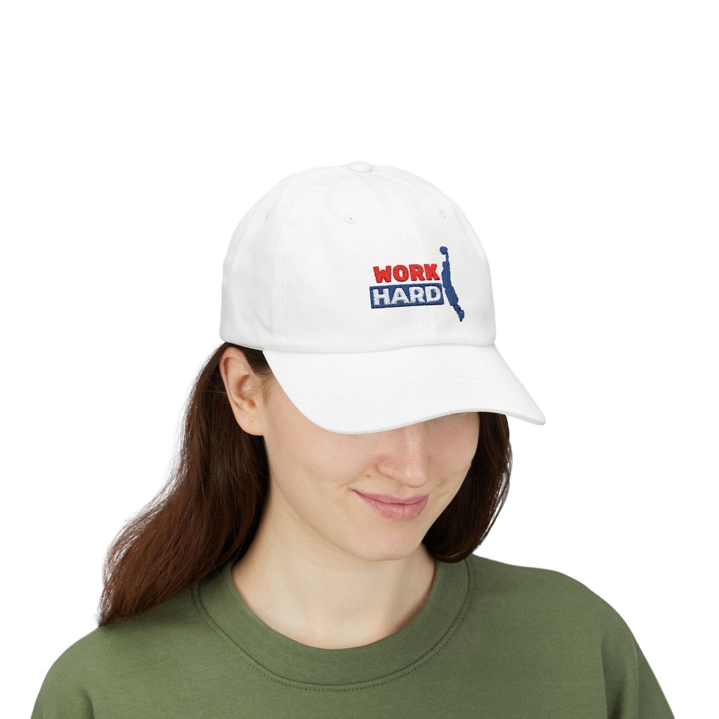 Work Hard Classic Dad Cap / embroidered