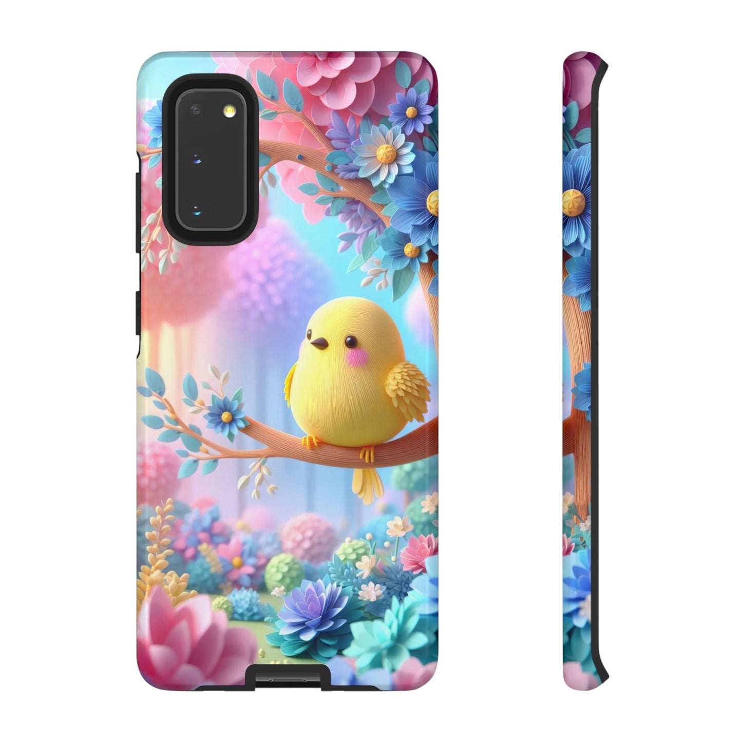 Colorful Bird Samsung Phone Case, Spring Vibe Mobile Shell